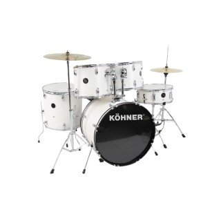 KÖHNER CD-01 WH Beyaz Akustik Bateri Seti
