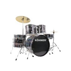 KÖHNER CD-01 BW Siyah Desenli Akustik Bateri Seti
