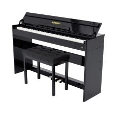 KÖHNER SLP-245 BK Dijital Konsol Piyano, Bluetooth, Tuş Hassasiyeti, 88 Tuşlu, Kapaklı (KULAKLIK VE TABURE)