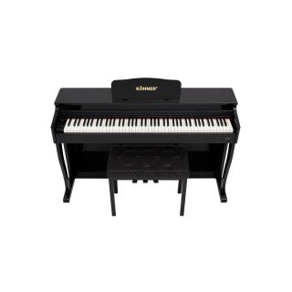 KÖHNER SLP-275 BK Dijital Konsol Piyano, Bluetooth, Tuş Hassasiyeti, 88 Tuşlu, Kapaklı